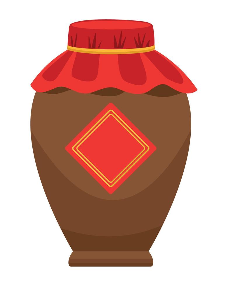 chinese jar design vector