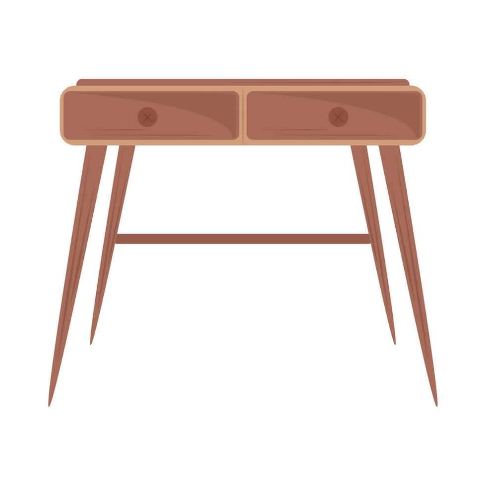 table with drawers vector