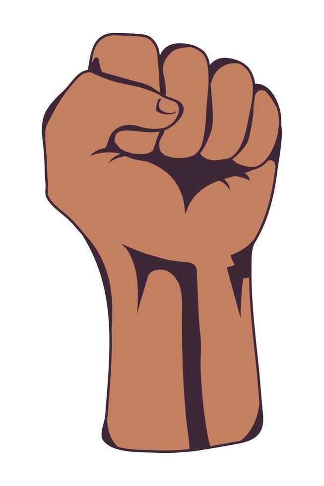 hand with raised fist 10464195 Vector Art at Vecteezy