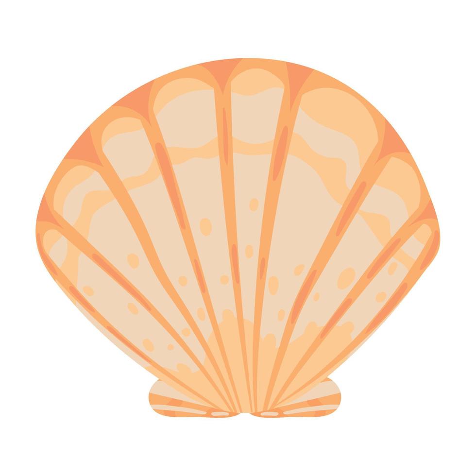 icono de concha de mar vector