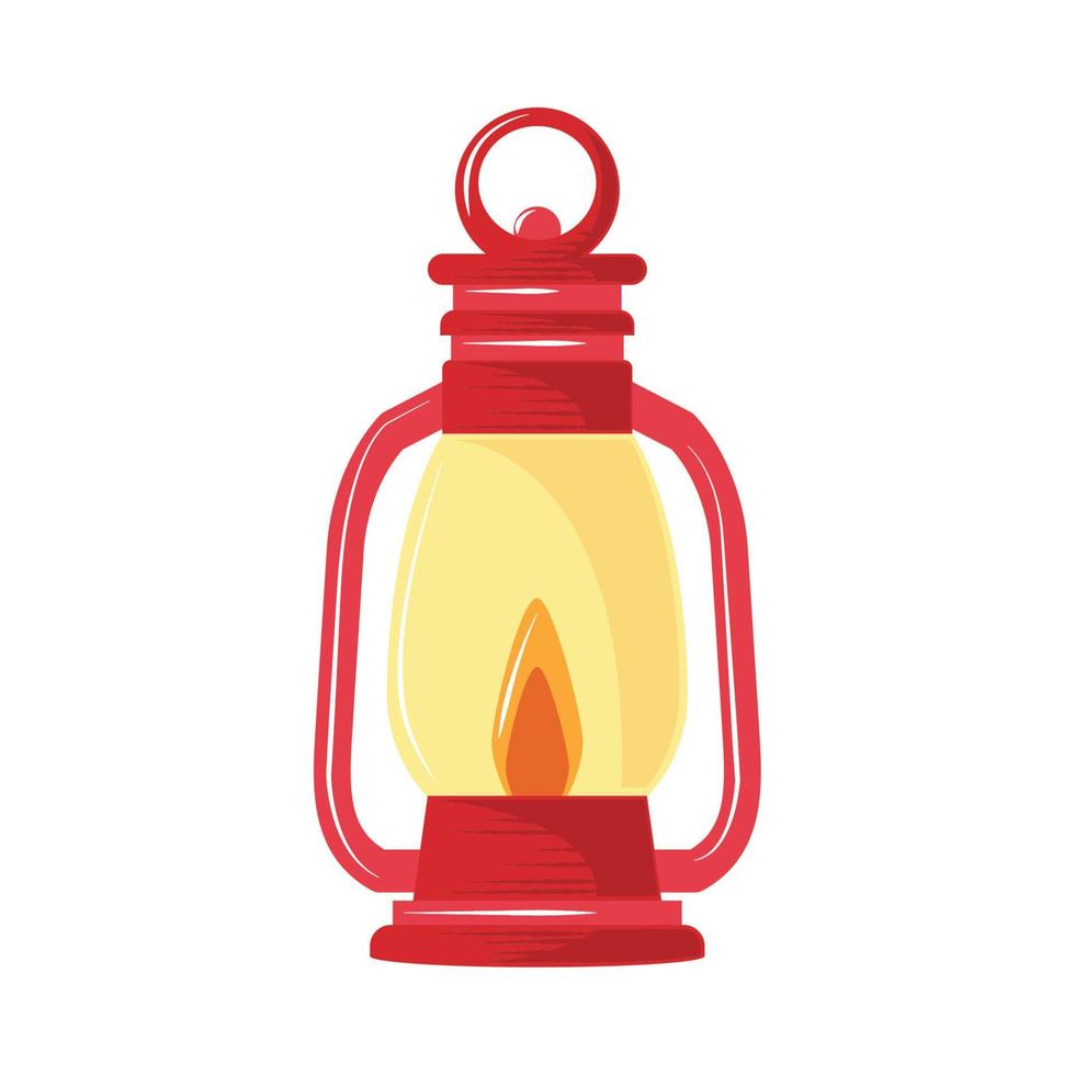 kerosene lamp flame vector