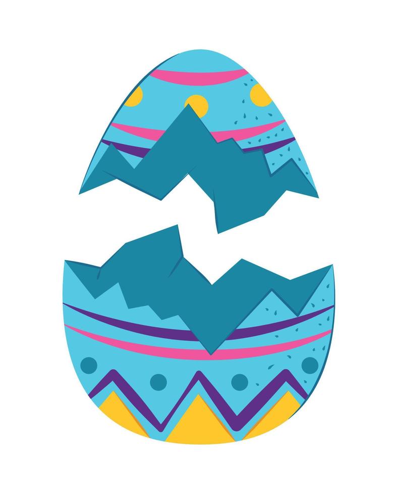 broken easter egg vector