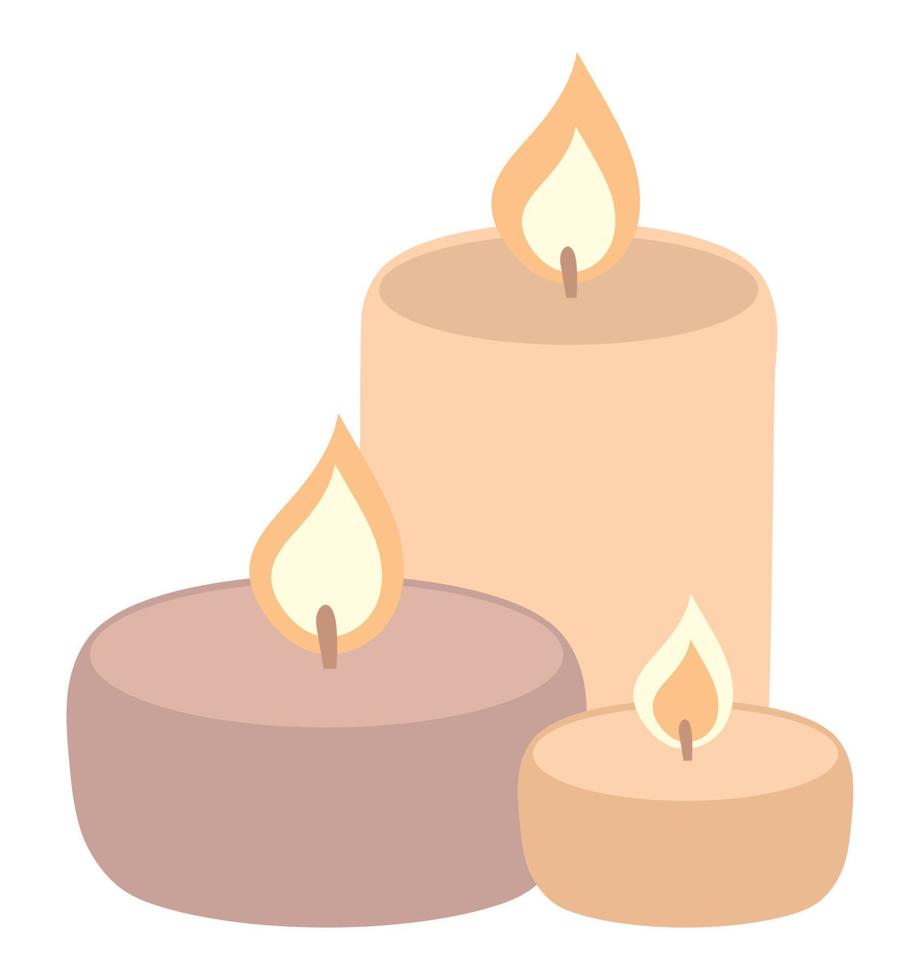 decoración de velas aromáticas vector