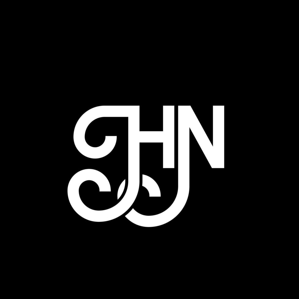 HN letter logo design on black background. HN creative initials letter logo concept. hn letter design. HN white letter design on black background. H N, h n logo vector