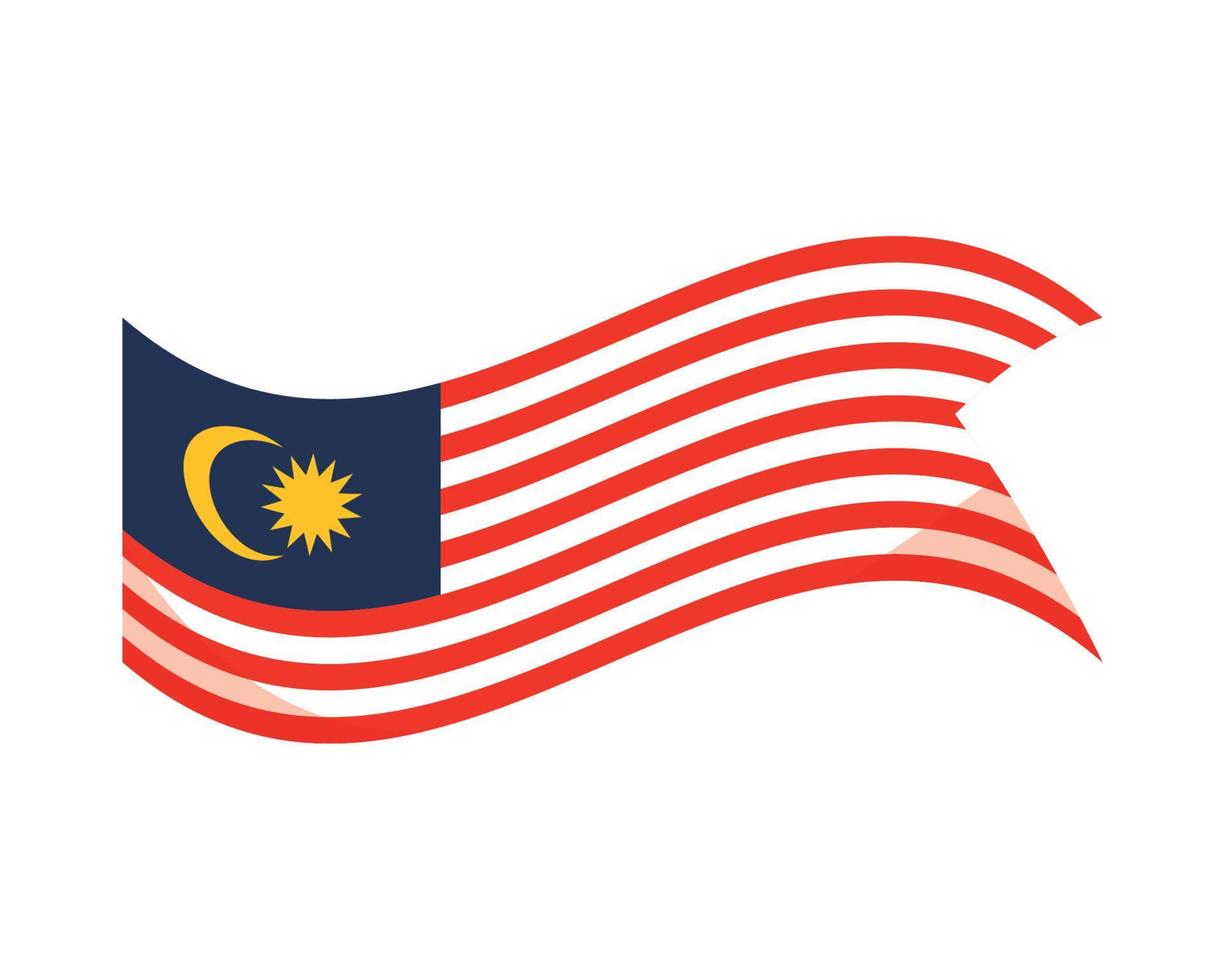 bandera de malasia nacional vector