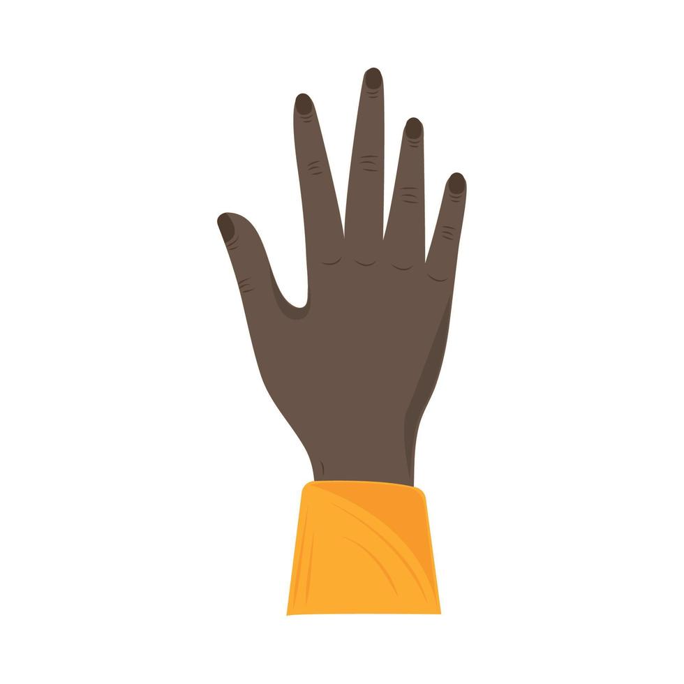 afro raised hand vector