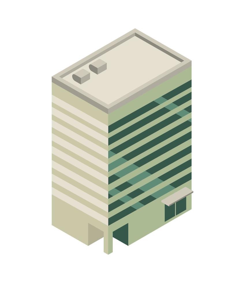 isometric urban building vector