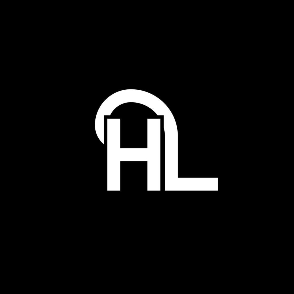HL letter logo design on black background. HL creative initials letter logo concept. hl letter design. HL white letter design on black background. H L, h l logo vector