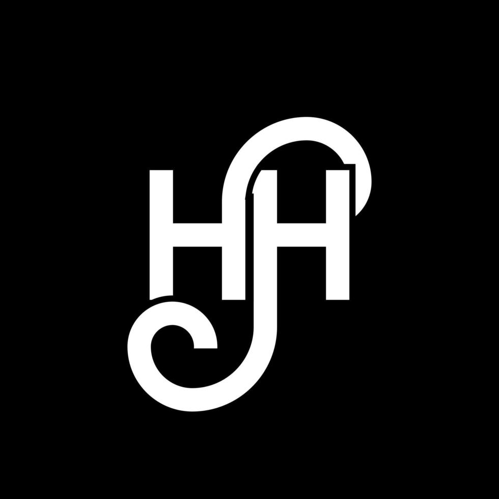HH letter logo design on black background. HH creative initials letter logo concept. hh letter design. HH white letter design on black background. H H, h H logo vector