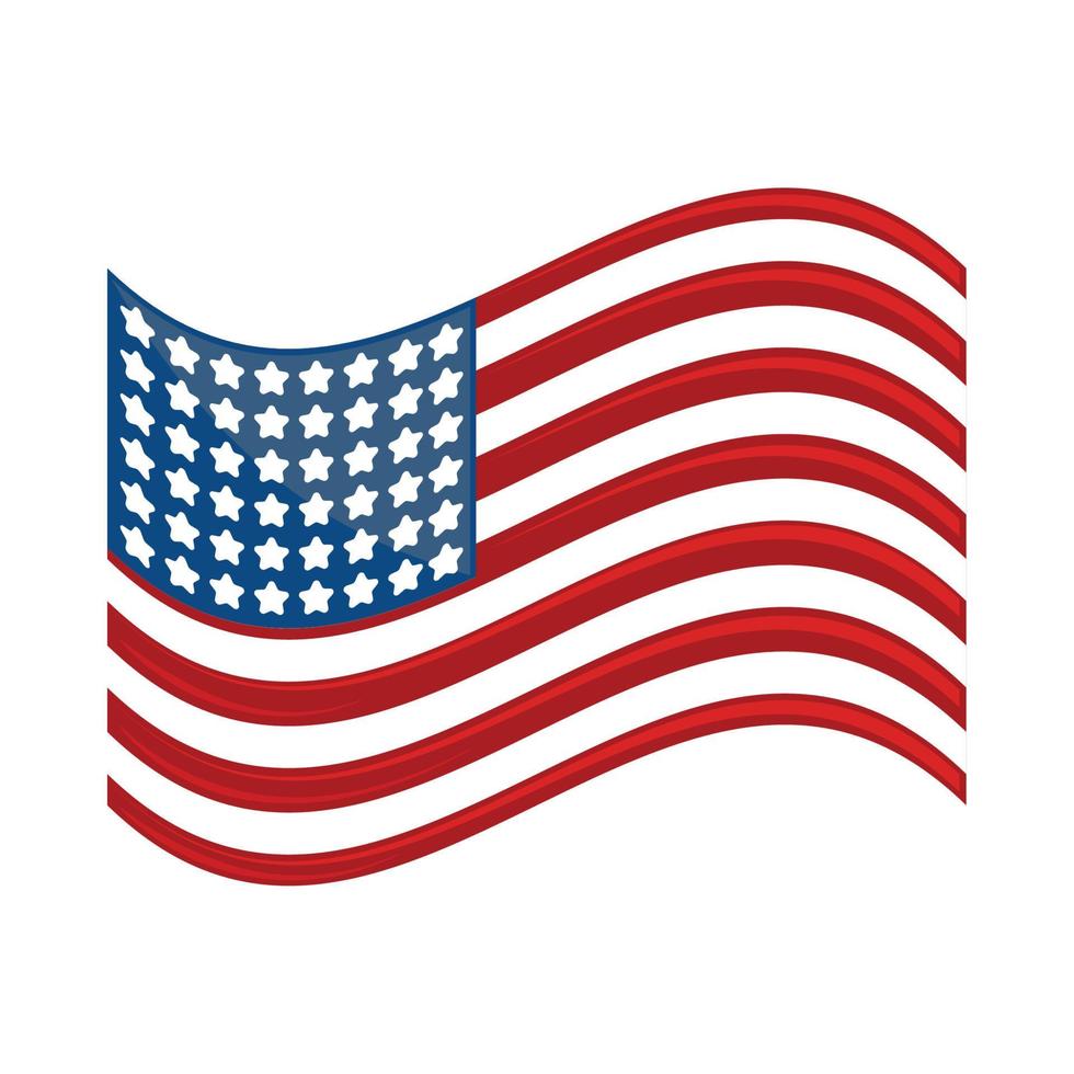 USA flag national vector