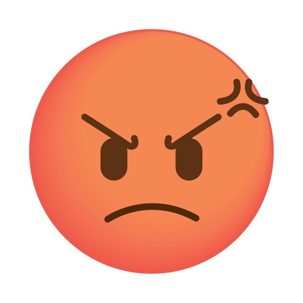 cara de emoji enojado vector
