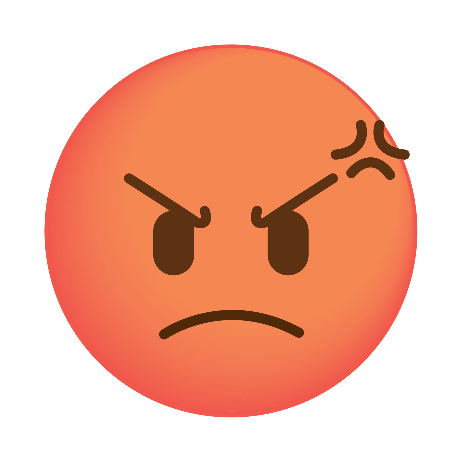 Angry Emoji Face 10465343 Vector Art At Vecteezy 
