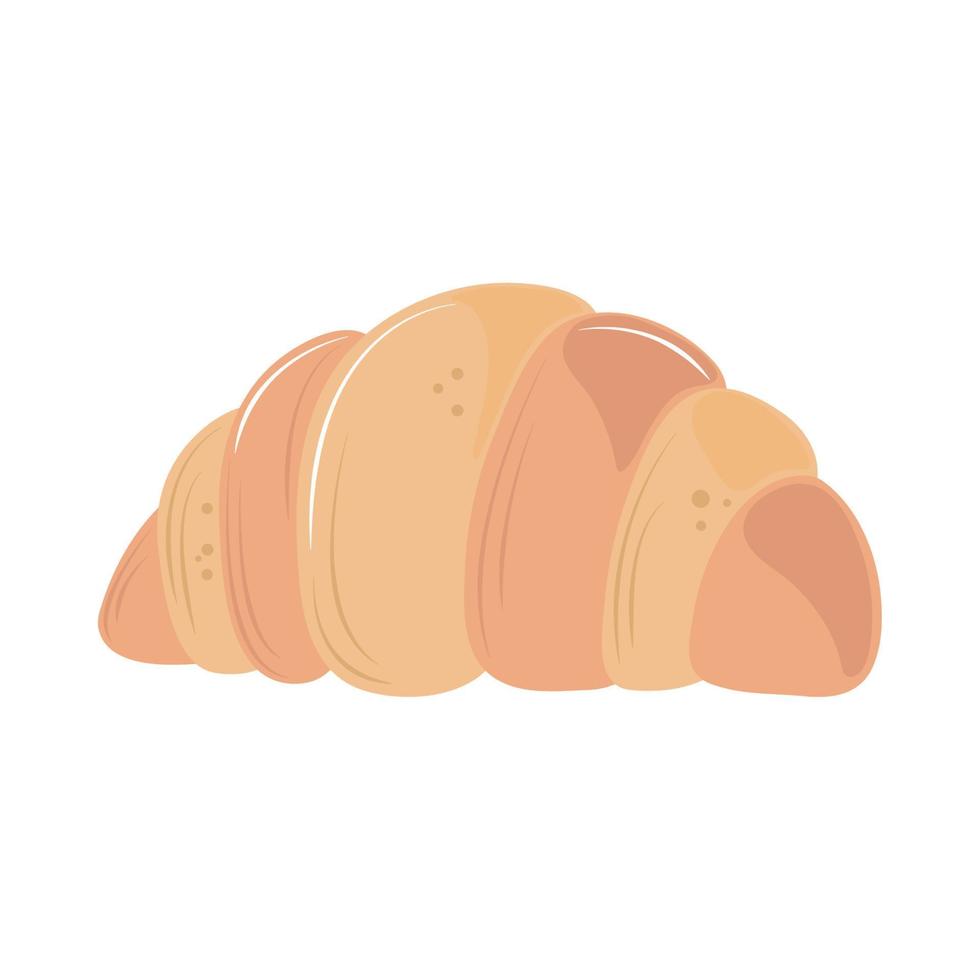croissant cartoon icon vector