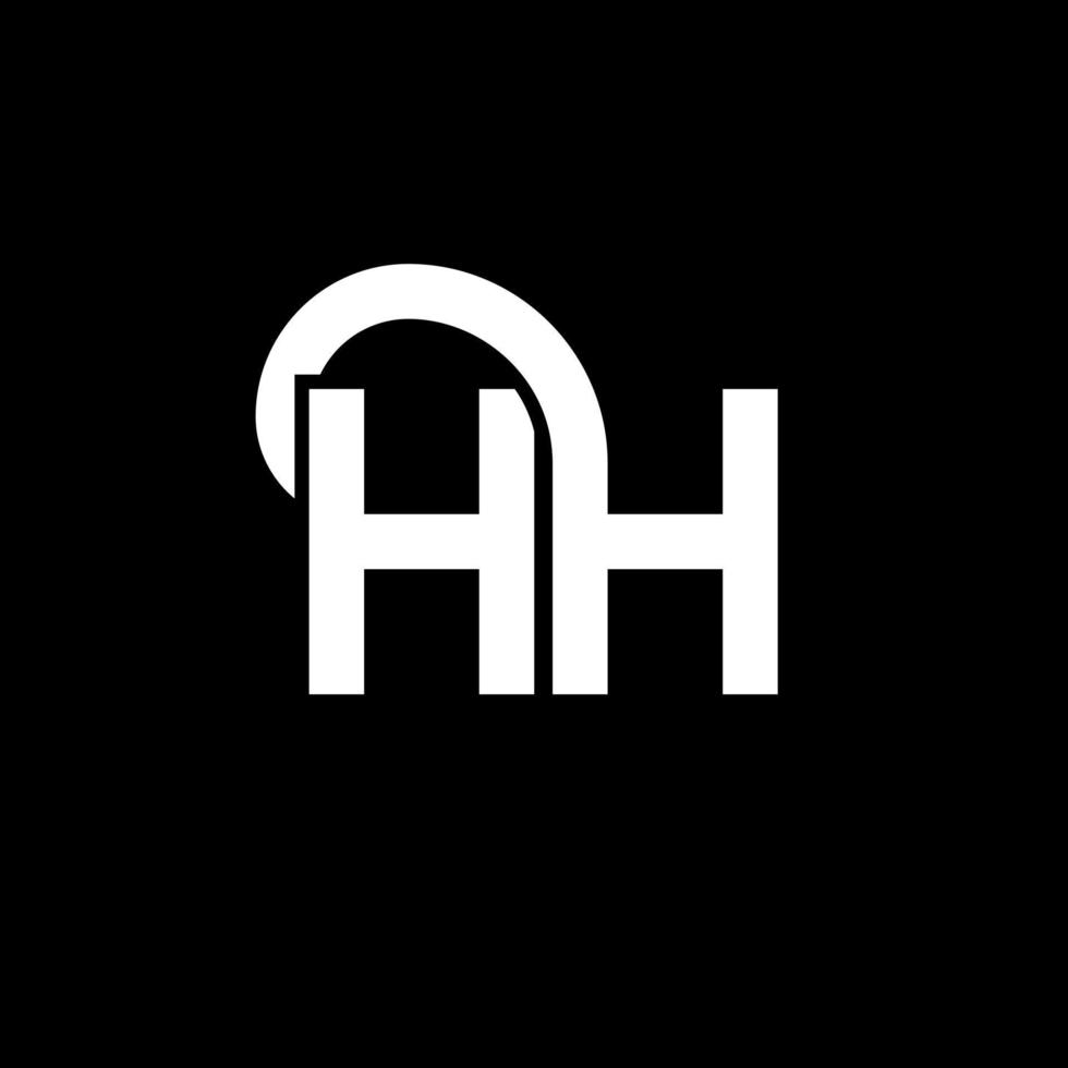 HH letter logo design on black background. HH creative initials letter logo concept. hh letter design. HH white letter design on black background. H H, h H logo vector