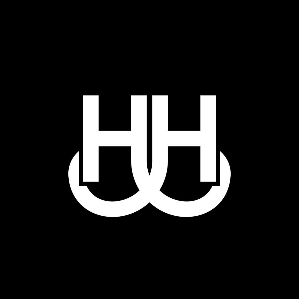 HH letter logo design on black background. HH creative initials letter logo concept. hh letter design. HH white letter design on black background. H H, h H logo vector