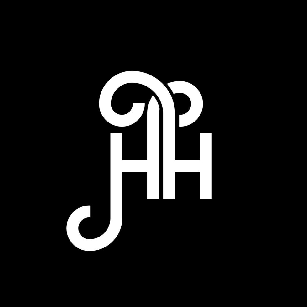 HH letter logo design on black background. HH creative initials letter logo concept. hh letter design. HH white letter design on black background. H H, h H logo vector