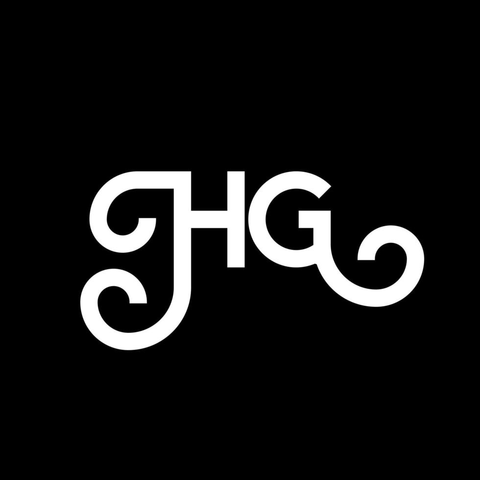 HG letter logo design on black background. HG creative initials letter logo concept. hg letter design. HG white letter design on black background. H G, h g logo vector