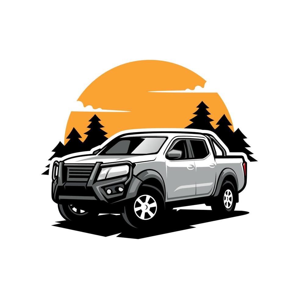 Adventure pick up truck illustration vector 10465923 Vector Art at Vecteezy
