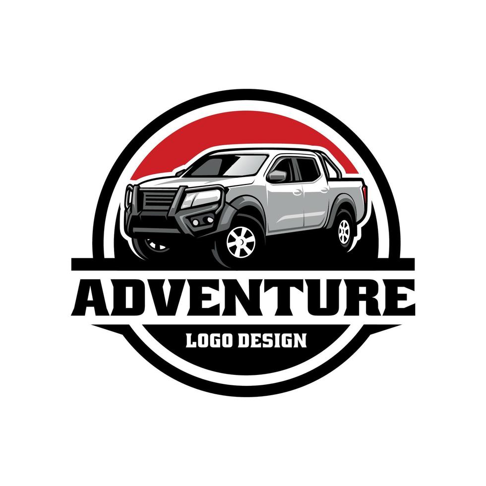 vector de logotipo de ilustración de camioneta de aventura