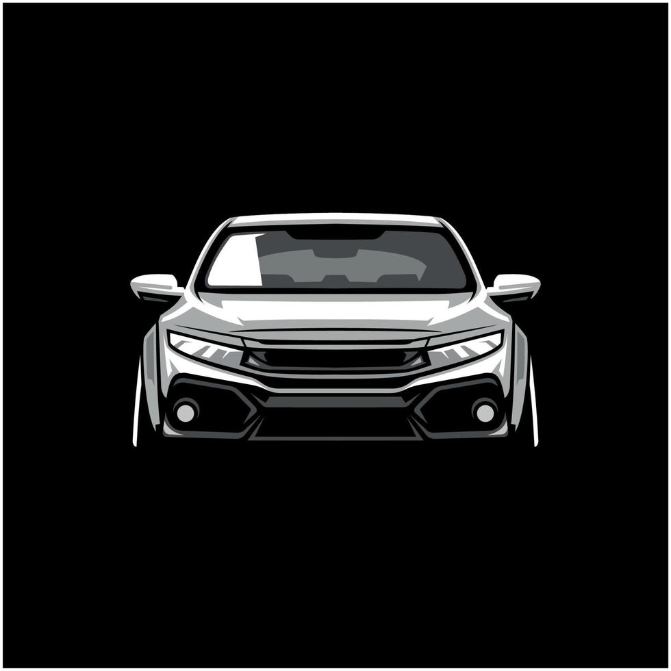 Japan car automotive illustration vector in black background