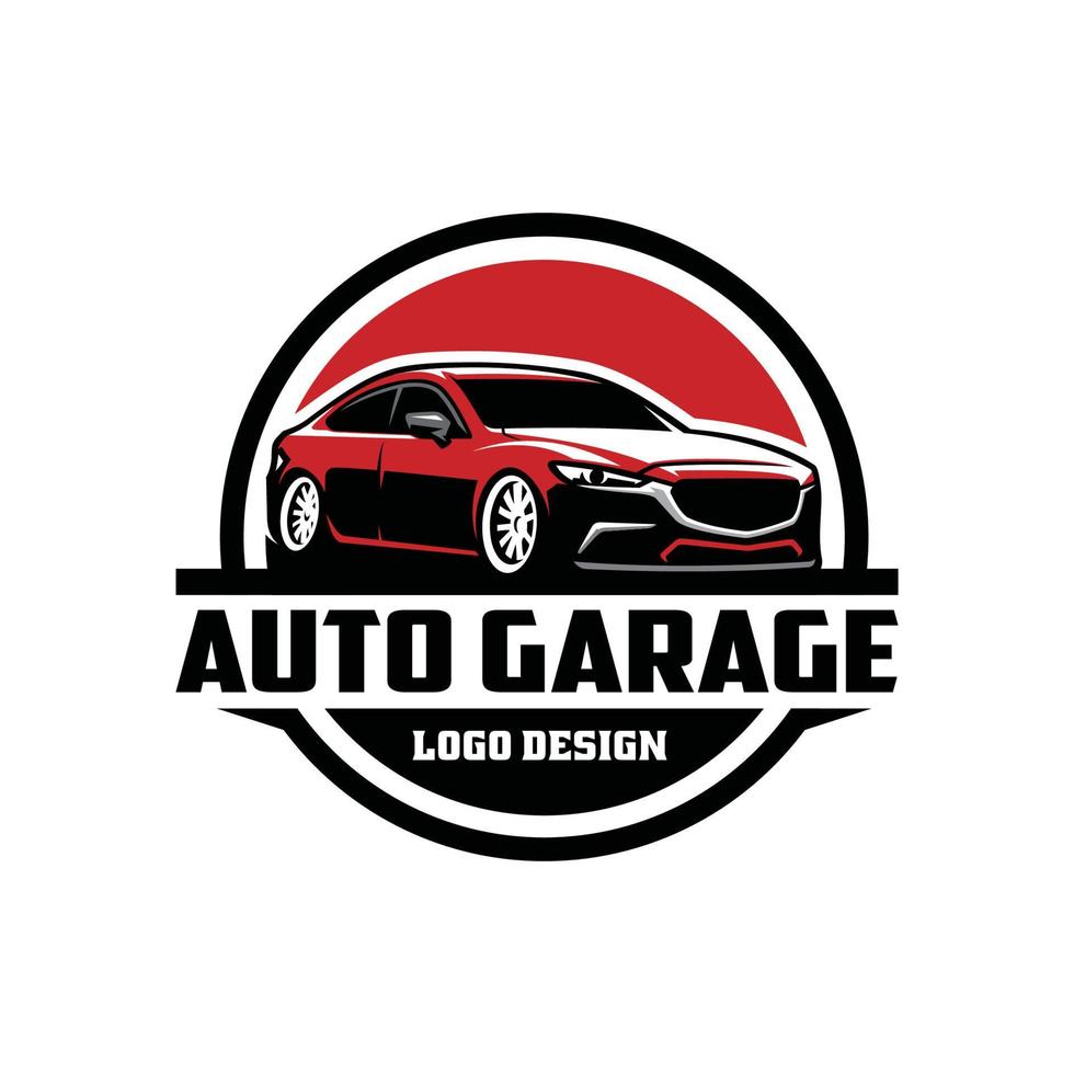 automotive car logo concept, ready made logo with emblem style vector
