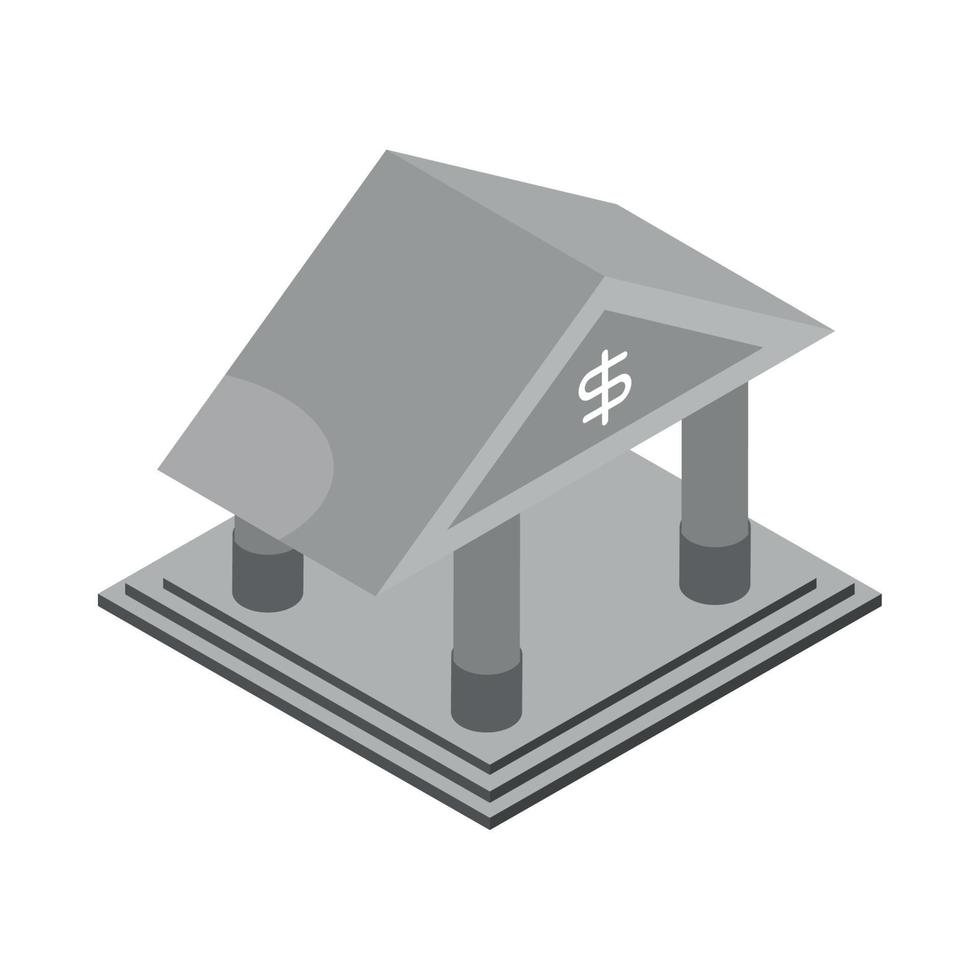 bank building icon vector