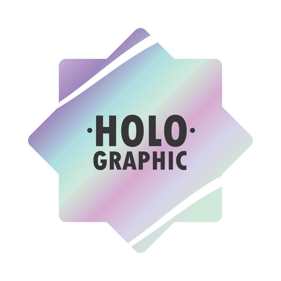 holographic sticker template vector