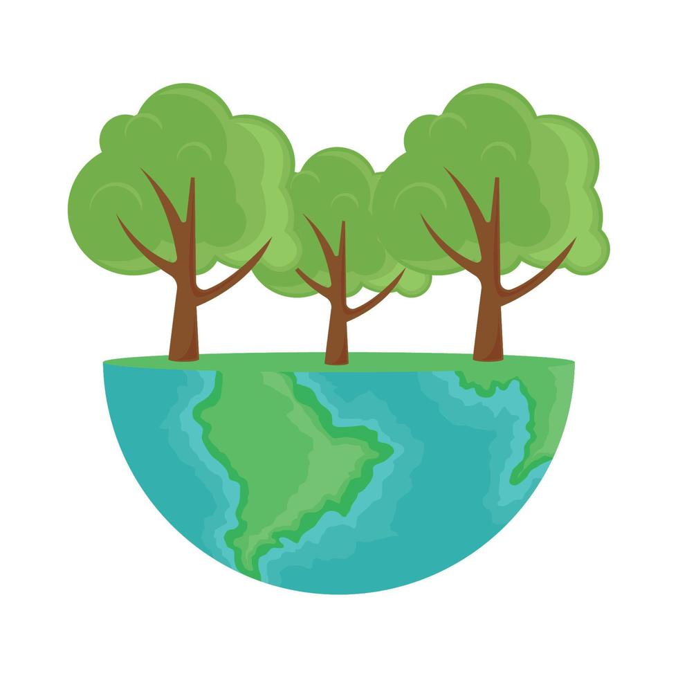 earth and forest vector