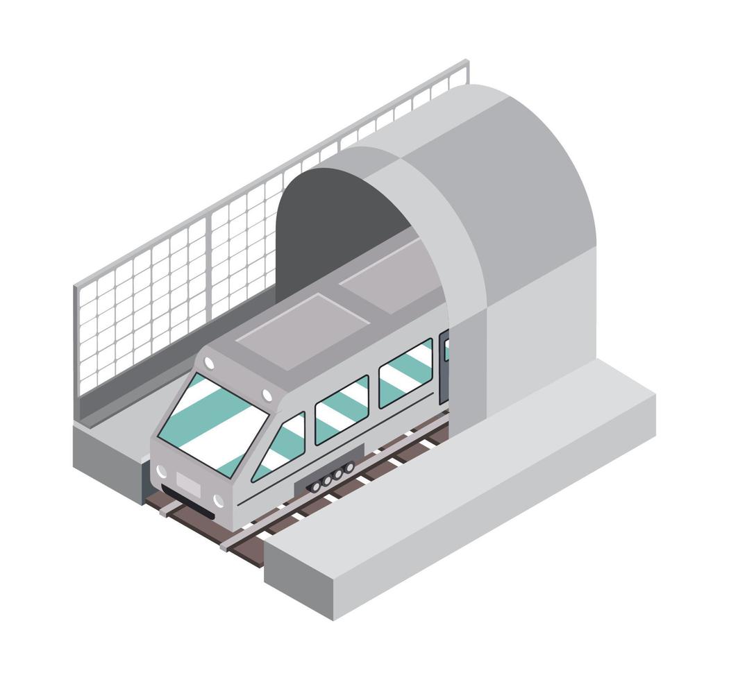 subway train in station vector