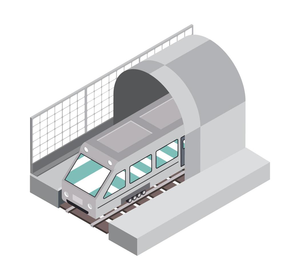 tren subterráneo en la estación vector