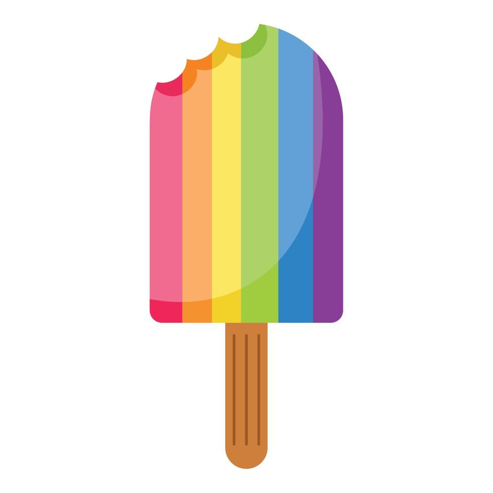 LGBTQ rainbow ice cream vector