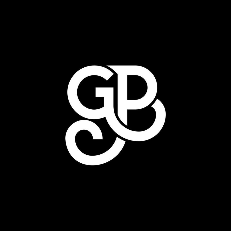 GP letter logo design on black background. GP creative initials letter logo concept. gp letter design. GP white letter design on black background. G P, g p logo vector