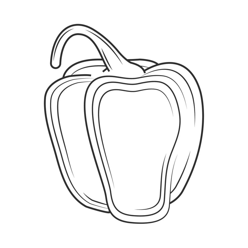 pepper sketch icon vector