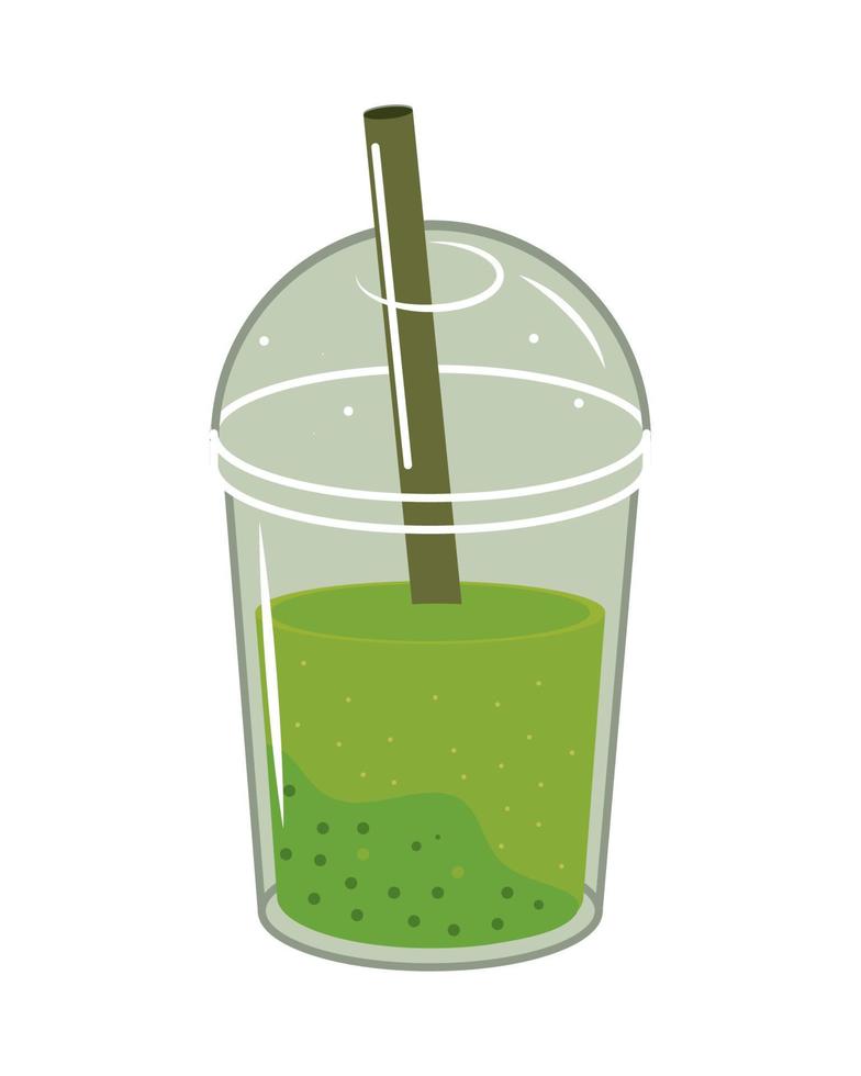 té matcha para llevar vector