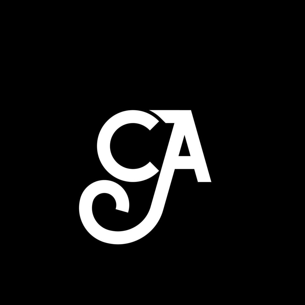 CA letter logo design on black background. CA creative initials letter logo  concept. ca letter design. CA white letter design on black background. C A,  c a logo 10467132 Vector Art at Vecteezy
