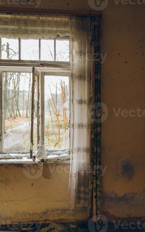 abandoned old house with window photo