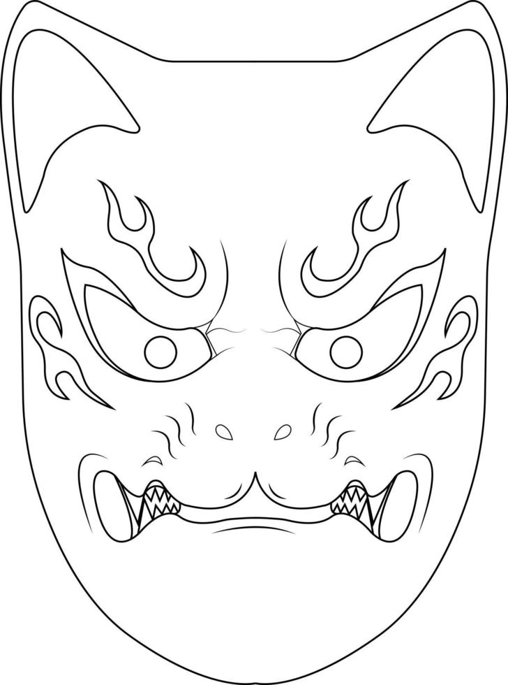 fox mask line art 10467224 Vector Art at Vecteezy