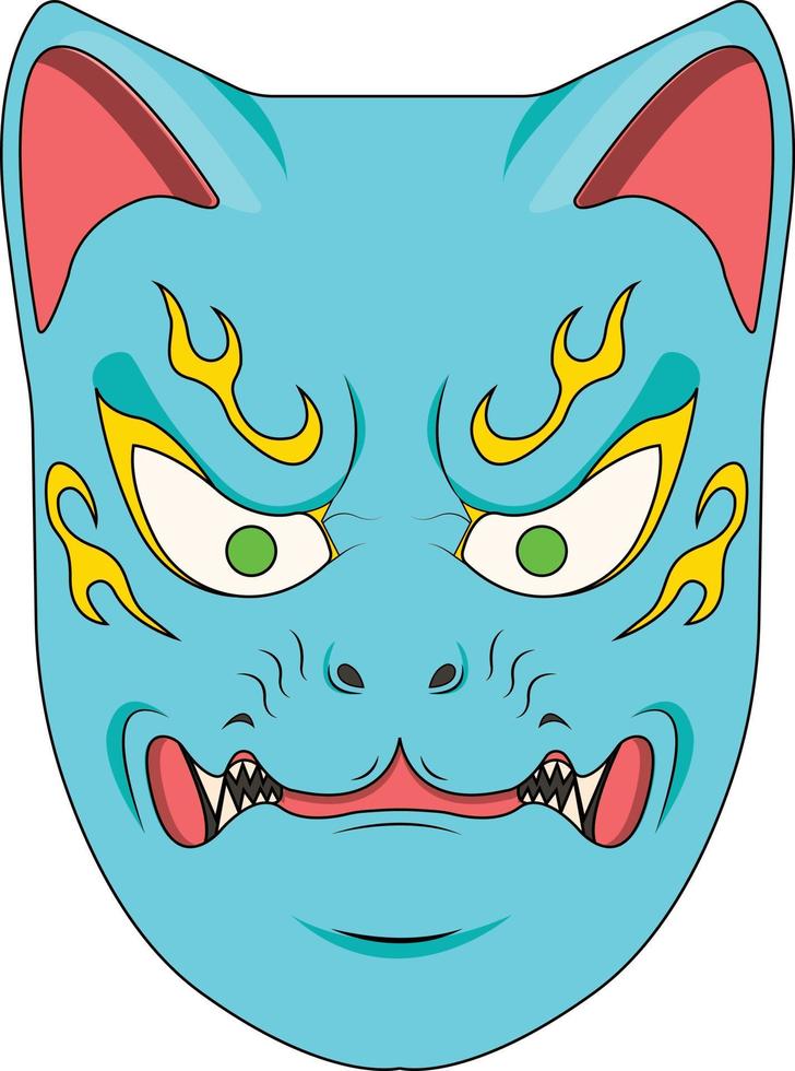 Blue Fox Mask vector