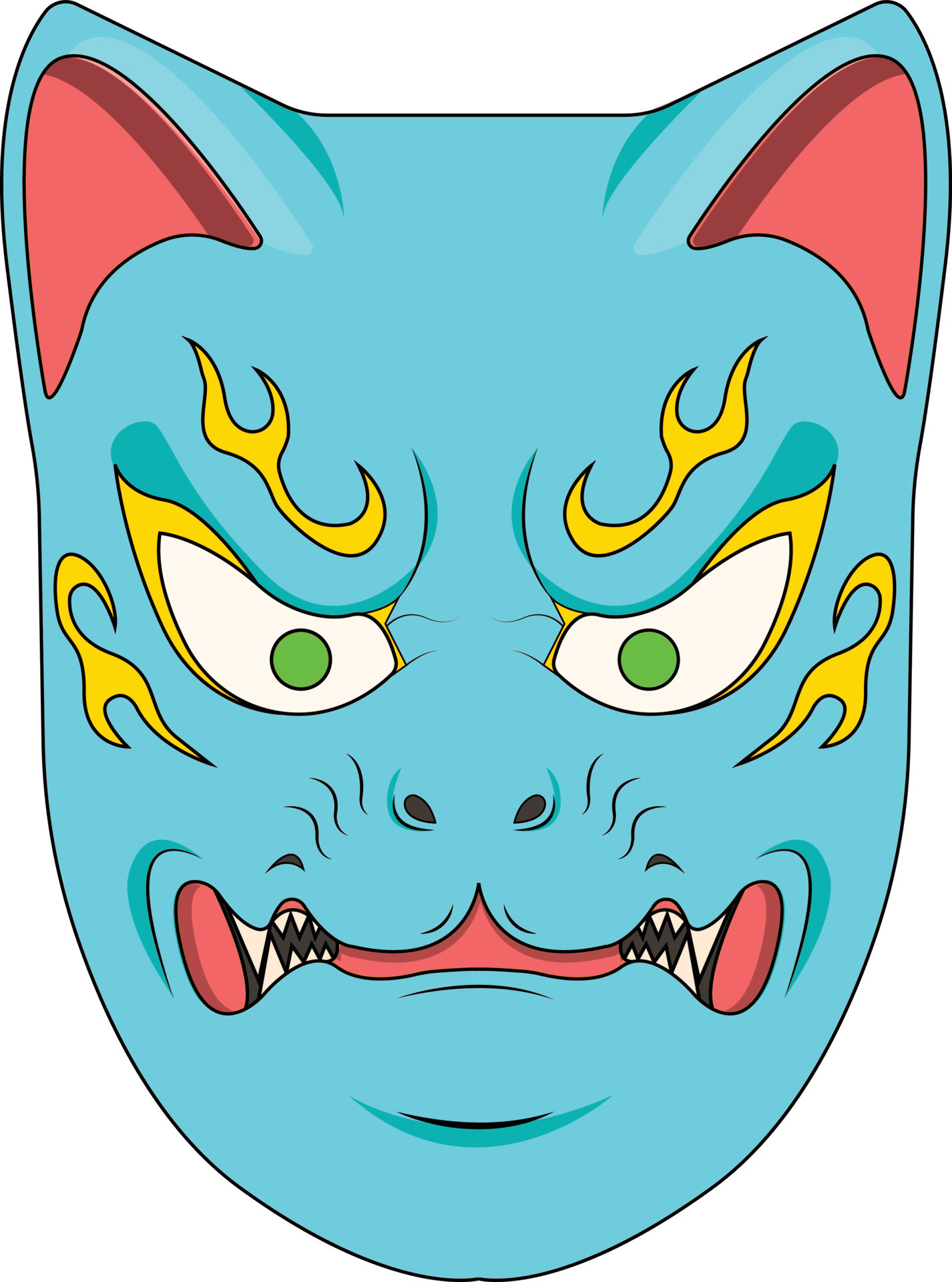Blue Fox Mask 10467231 Vector Art at Vecteezy