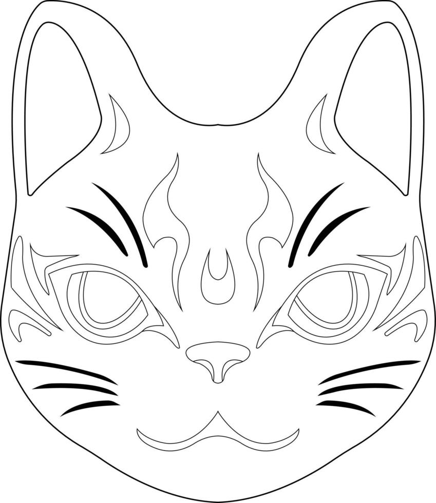 neko mask illustration vector