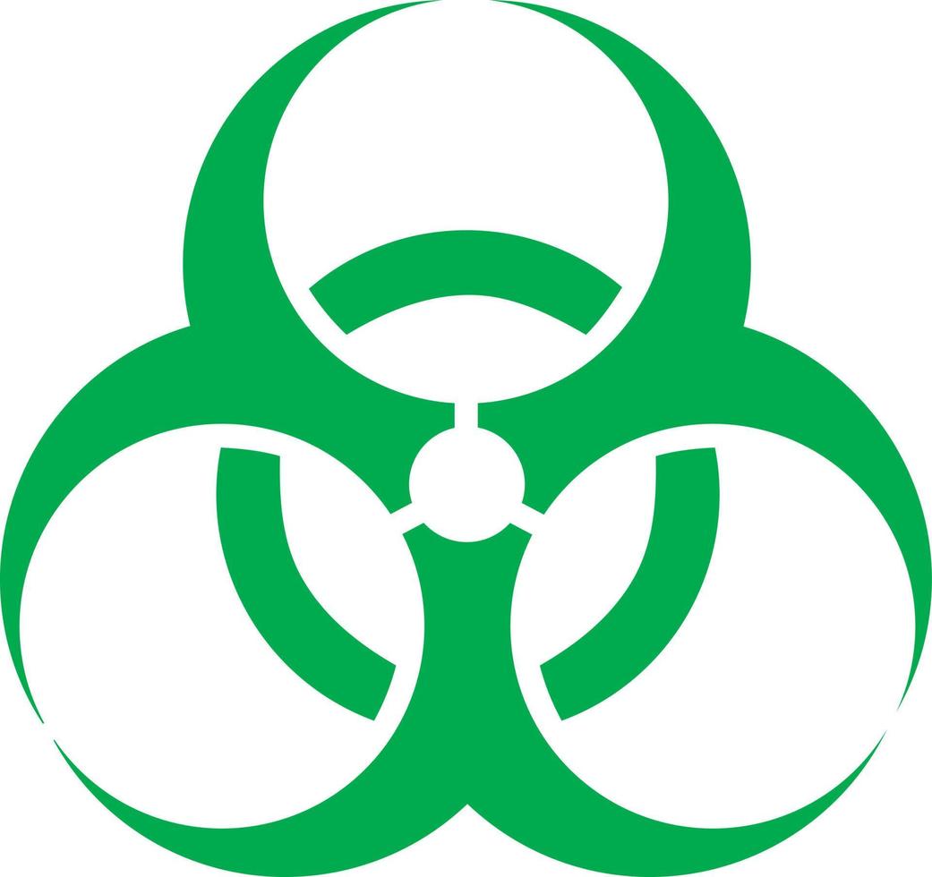 Green Biohazard Symbol vector