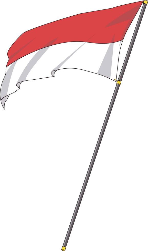 Red and White Indonesian Flag vector
