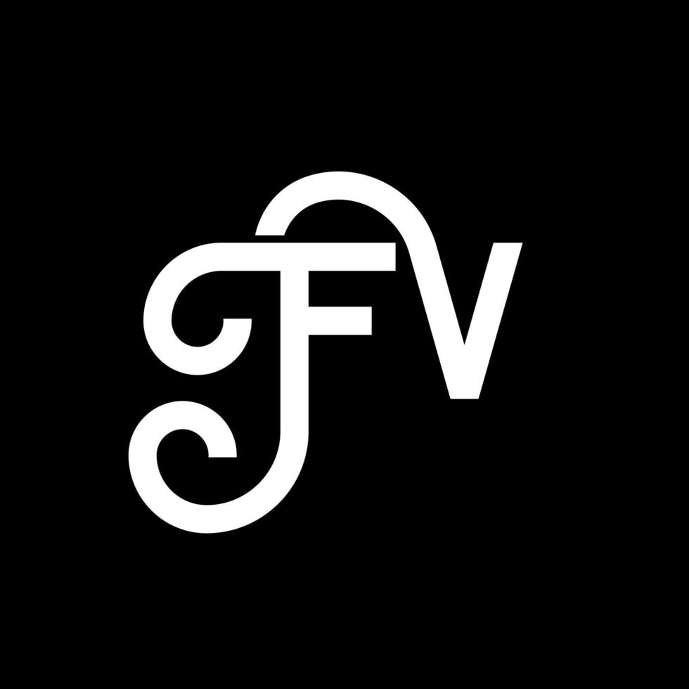 FV letter logo design on black background. FV creative initials letter logo concept. fv letter design. FV white letter design on black background. F V, f v logo vector