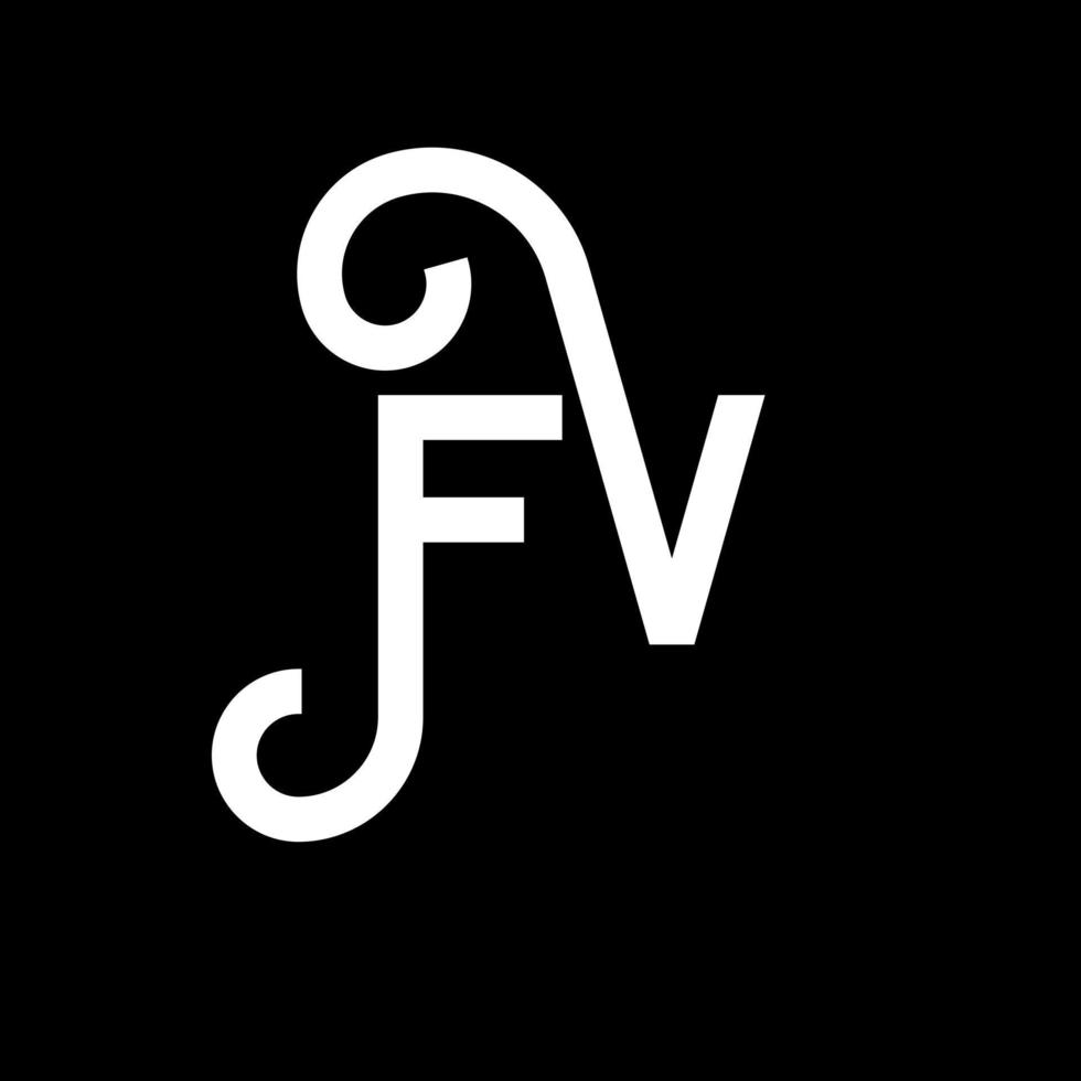 FV letter logo design on black background. FV creative initials letter logo concept. fv letter design. FV white letter design on black background. F V, f v logo vector