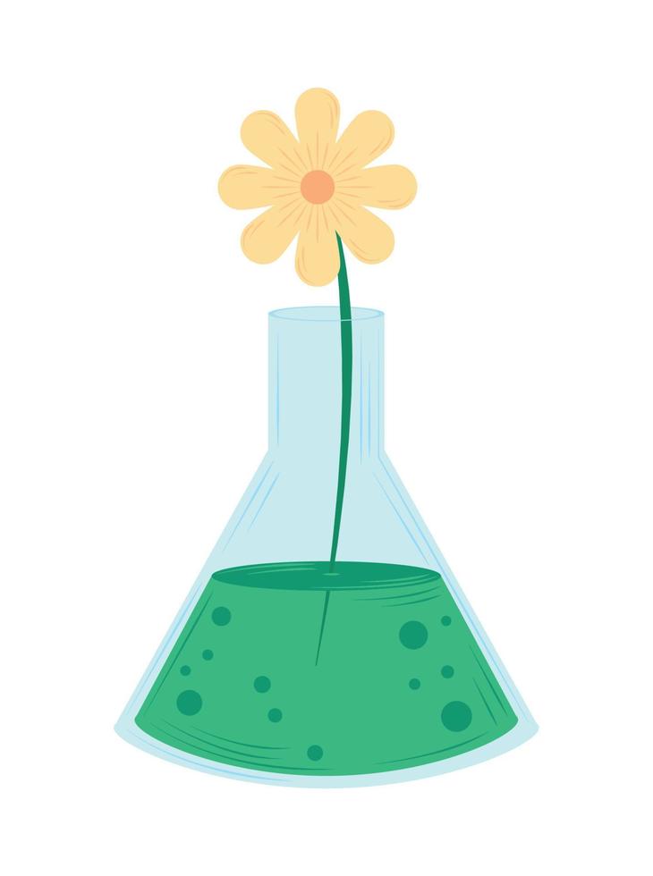 flower in test tube vector