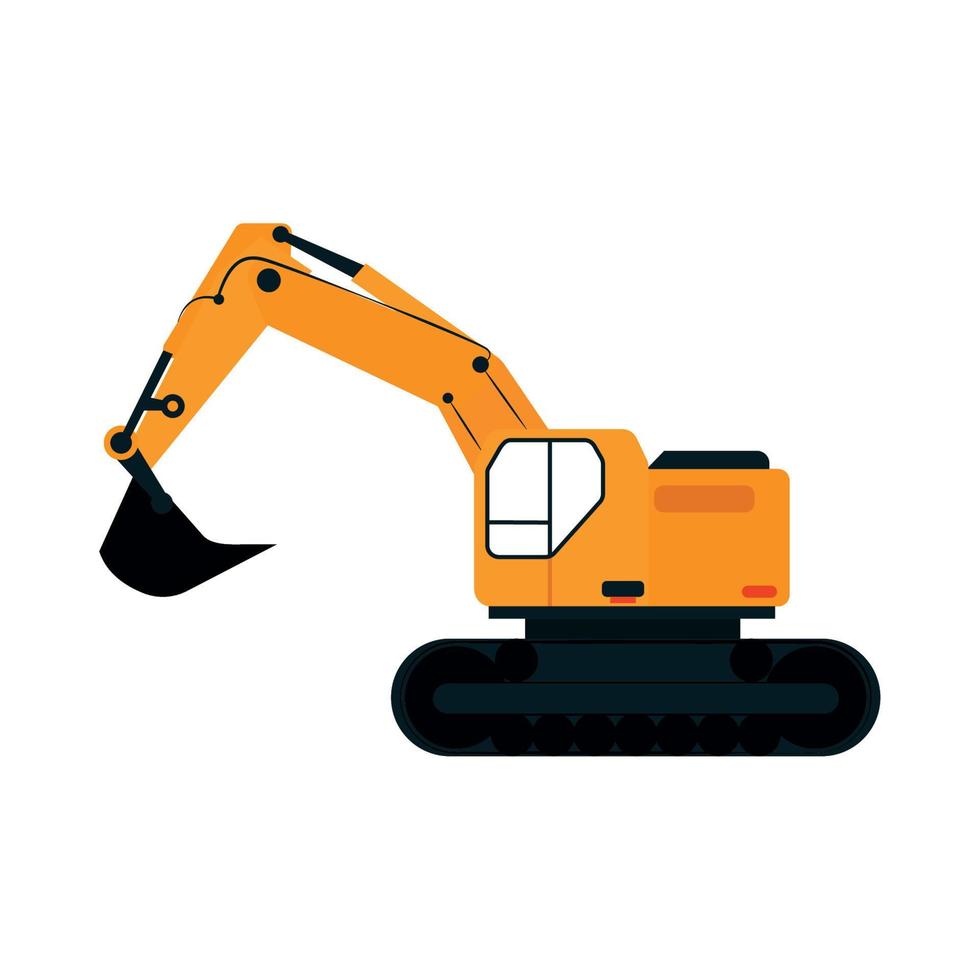 construction excavator machine vector