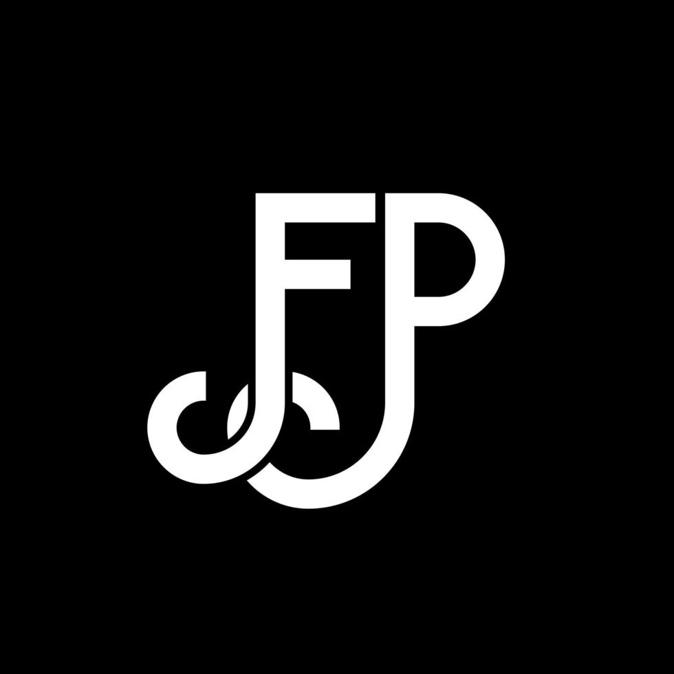 FP letter logo design on black background. FP creative initials letter logo concept. fp letter design. FP white letter design on black background. F P, f p logo vector