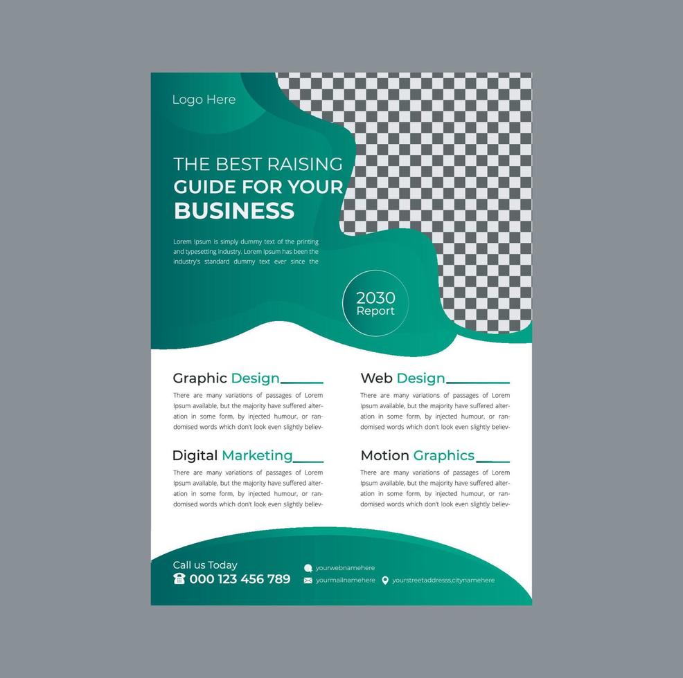 Modern and Clean Business Flyer Design Template vector