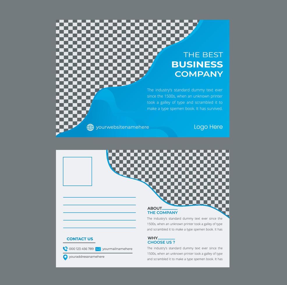 Professional Business Postcard Design Template vector