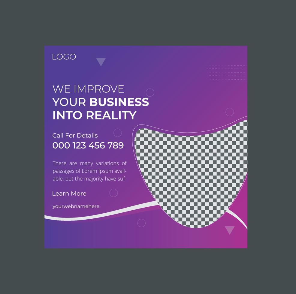 Social Media Post Template vector
